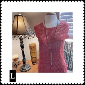 Peach crinkle no sleeve